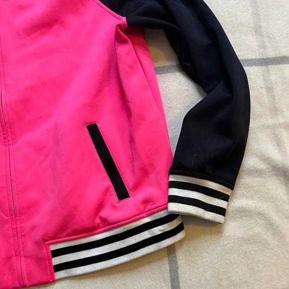 Juicy Couture Retro Pink and Black Bomber Jacket - Picture 4 of 11